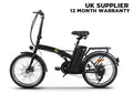 RoadHog EBike Electric Bicycle Folding Bike 250W Professional Commuter - BLACK
