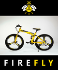 Full Suspension FIREFLY Folding Mountain Bike Bicycle 3 Spoke - YELLOW - Folding Bikes 4U