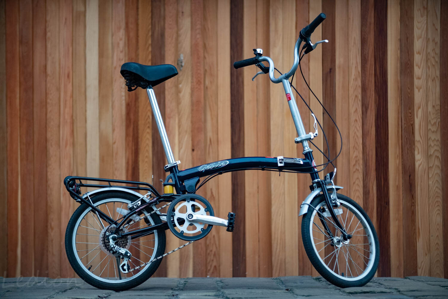 Space Genie adults folding bike 16" wheels rear suspension shimano gears fold up - Folding Bikes 4U