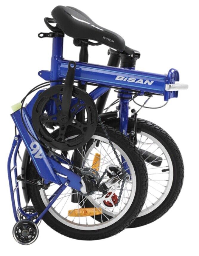 16" BISAN FX 3800 3 FOLDING BIKE BLACK SHIMANO 3 SPEED LIGHTWEIGHT NOT BROMPTON