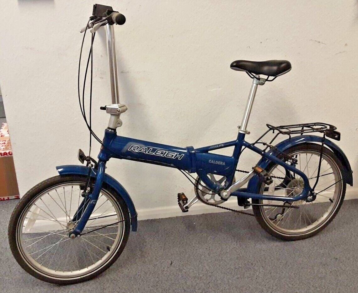 Adult Raleigh Caldera Air-Lite Folding Bike Blue - Folding Bikes 4U
