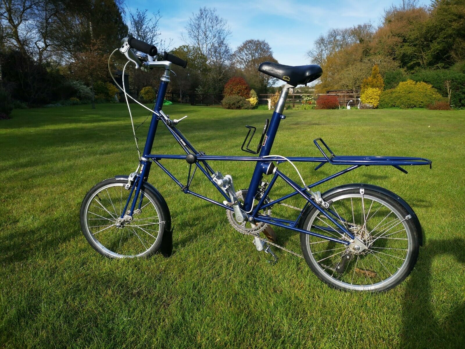 Alex Moulton AM14 Separable Bicycle In Excellent Condition Blue Folding Bike - Folding Bikes 4U