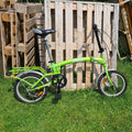 Aluminium Folding Bike - 3 gears, 16Teen Green - Folding Bikes 4U