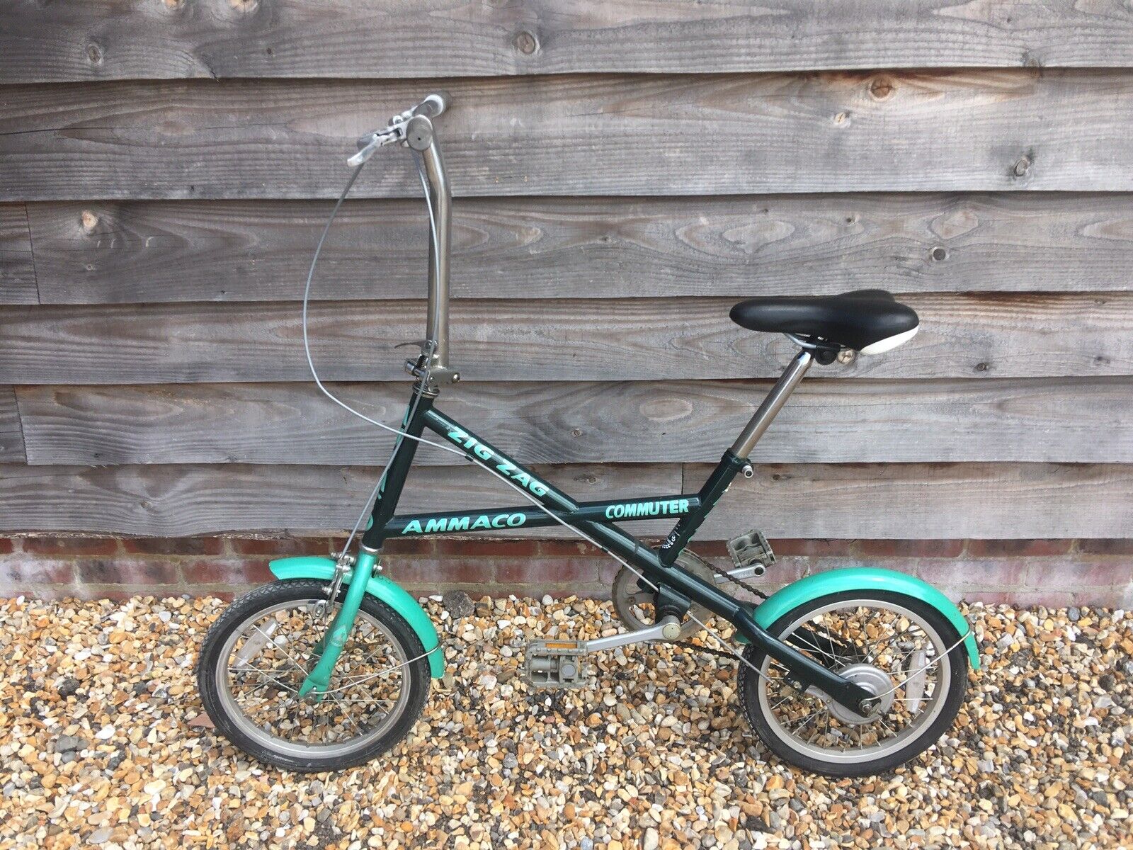 Ammaco Zig Zag Commuter 16”Wheels 1 Speed Folding Handlebars & Pedals VGC - Folding Bikes 4U