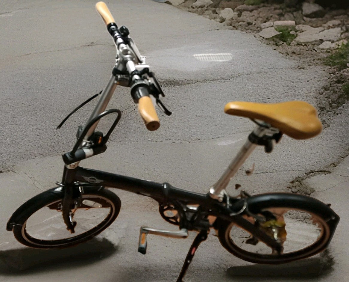 BMW MINI Unisex Folding Bike Black. - Folding Bikes 4U