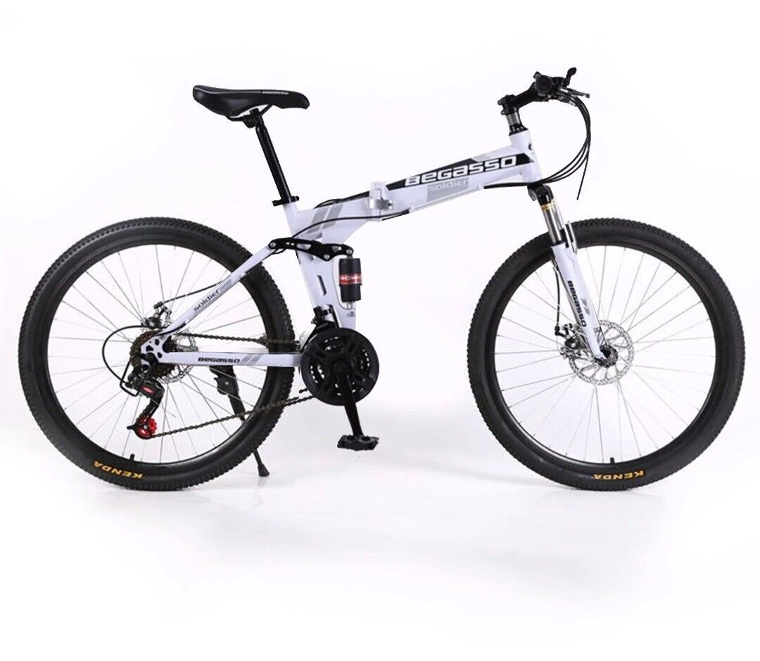 Begasso Folding Soldier Mountain Bike 26"Wheel  21Gears 15inch frame USED - Folding Bikes 4U