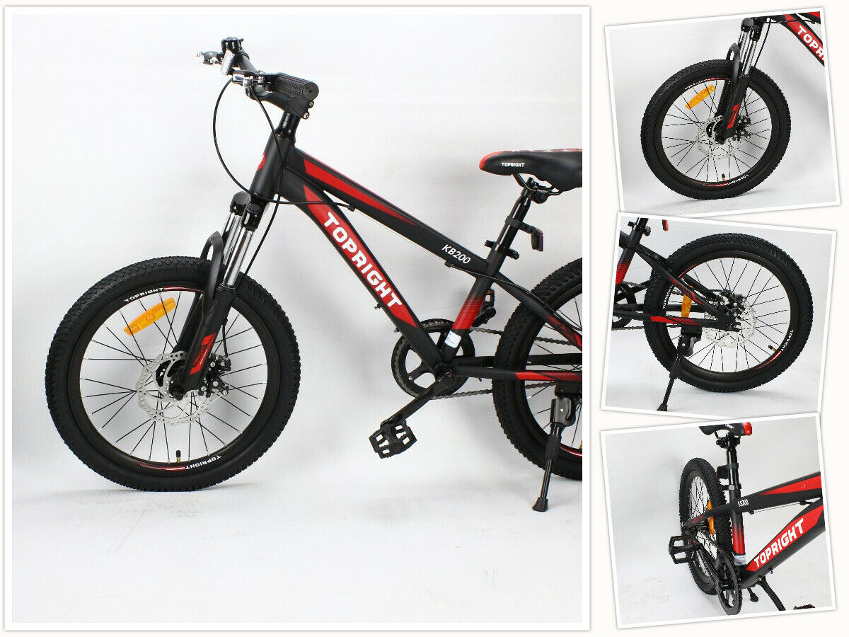 Black Kids Bike - 20" Wheel Topright KB200 - Folding Bikes 4U