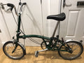 Brompton BS6102 Folding Bike 3 speed, Green. Collection  East  Dulwich London - Folding Bikes 4U