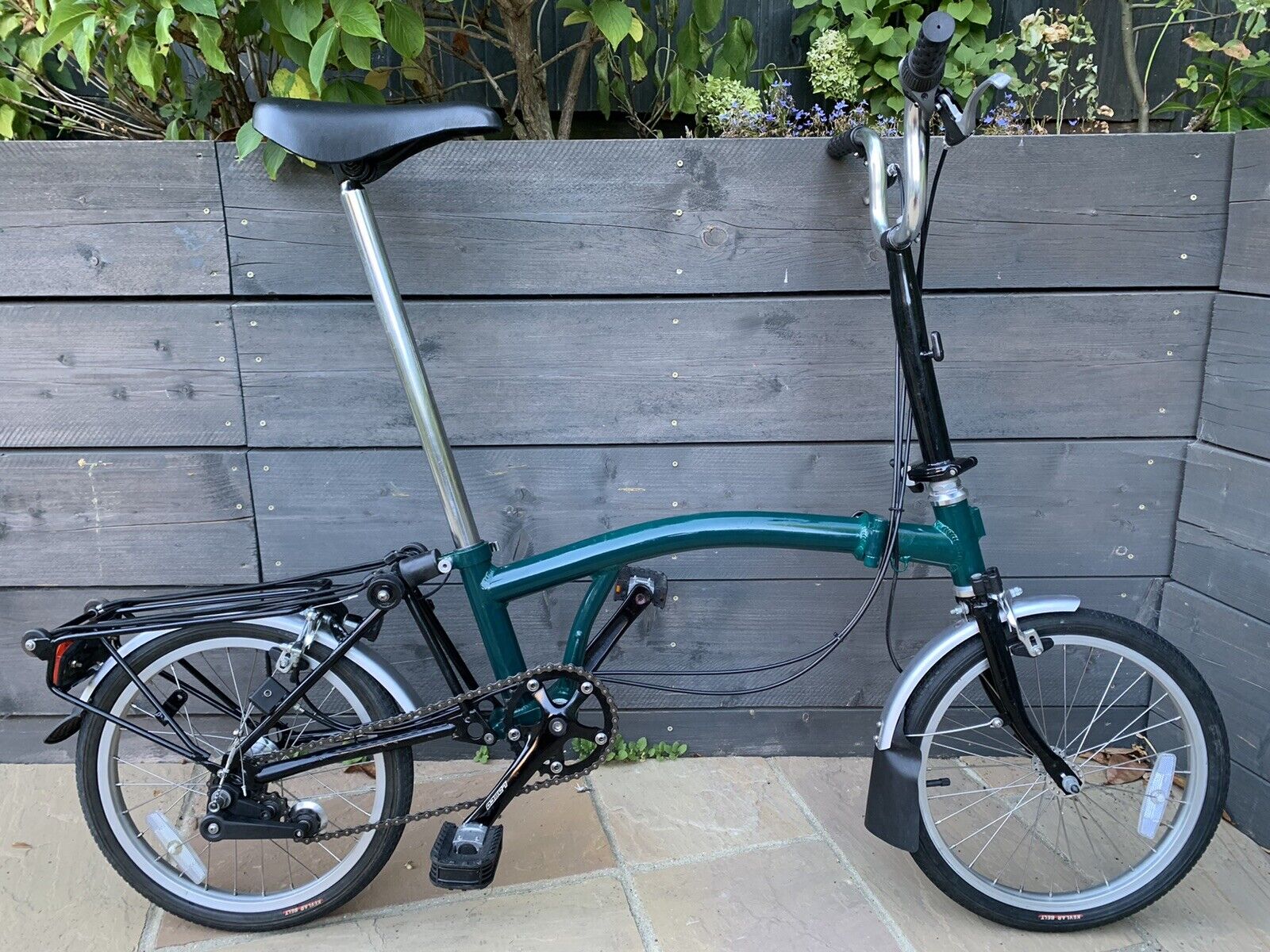 Merc M3R (Brompton Clone) Folding bike in Racing Green / Black Alloy Main Frame - Folding Bikes 4U