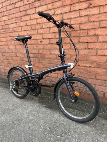 B'twin Oxylane Tilt 500 Folding Bike Bicycle Blue - Folding Bikes 4U