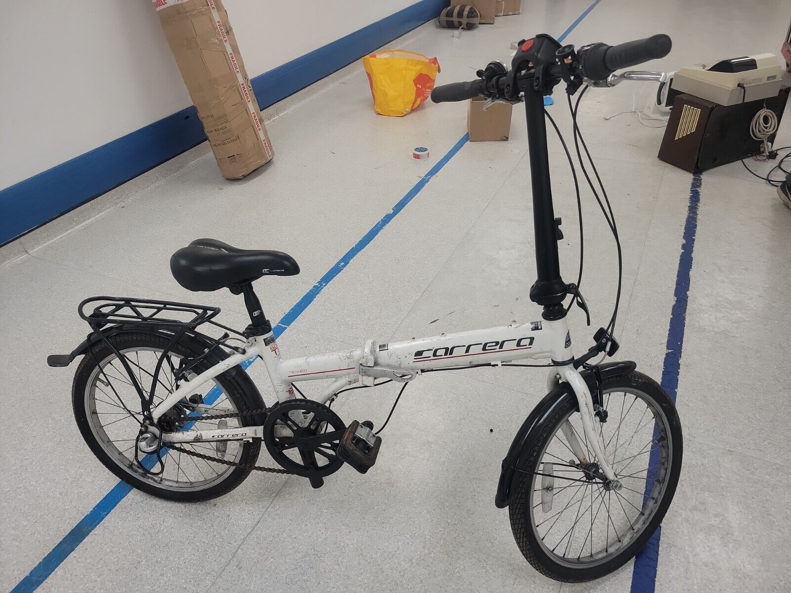 Carrera Transit lightweight Folding Bike 6061 T6 Aluminium white colour - Folding Bikes 4U