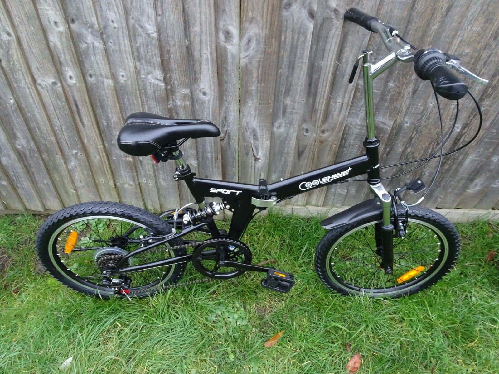 Coolshine+ Sport Foldable Bike Black 20 Inch Men's/Women's Unisex 6 Speed New - Folding Bikes 4U