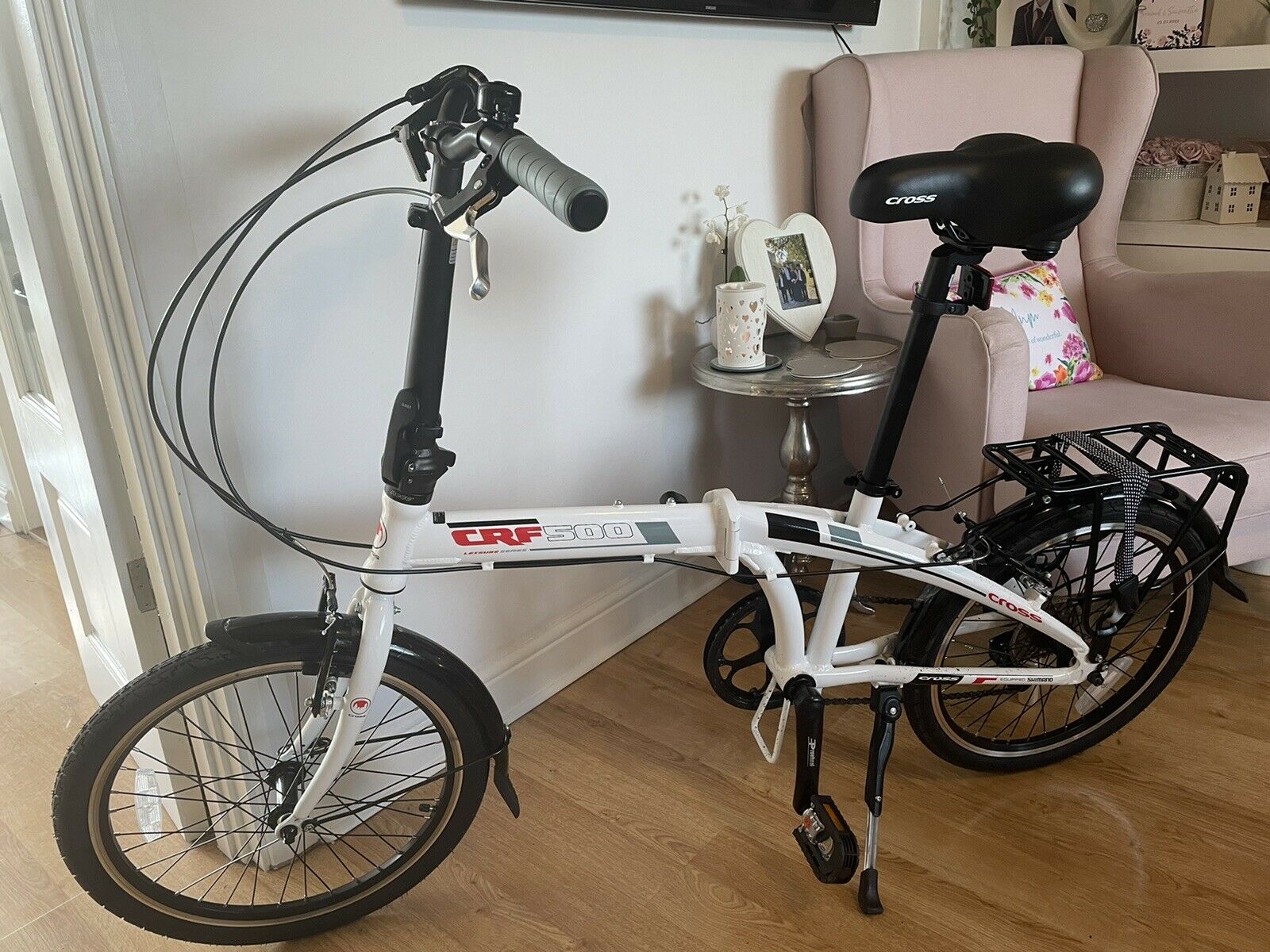 Cross CRF500 20 inch Wheel Size Unisex Folding Bike White - Barely used - Folding Bikes 4U