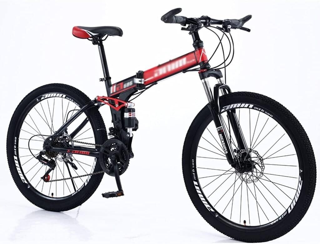 Cydal 26 inch Adult Folding Bike Bicycle Mountain bold suspension Dual Disc - Folding Bikes 4U