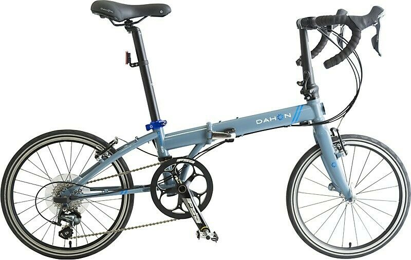 Dahon Folding bike Speed D30 20 inch 2017 10-gear derailleur gears grey blue - Folding Bikes 4U