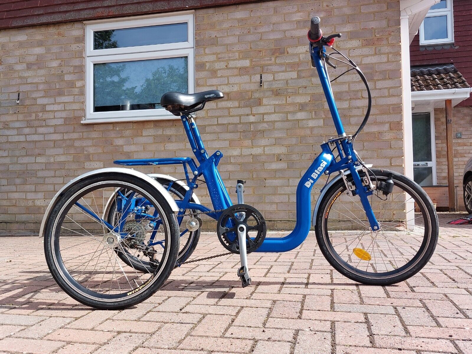 Di Blasi R31 Folding Tricycle Standard (Adult) Size in Blue - Folding Bikes 4U