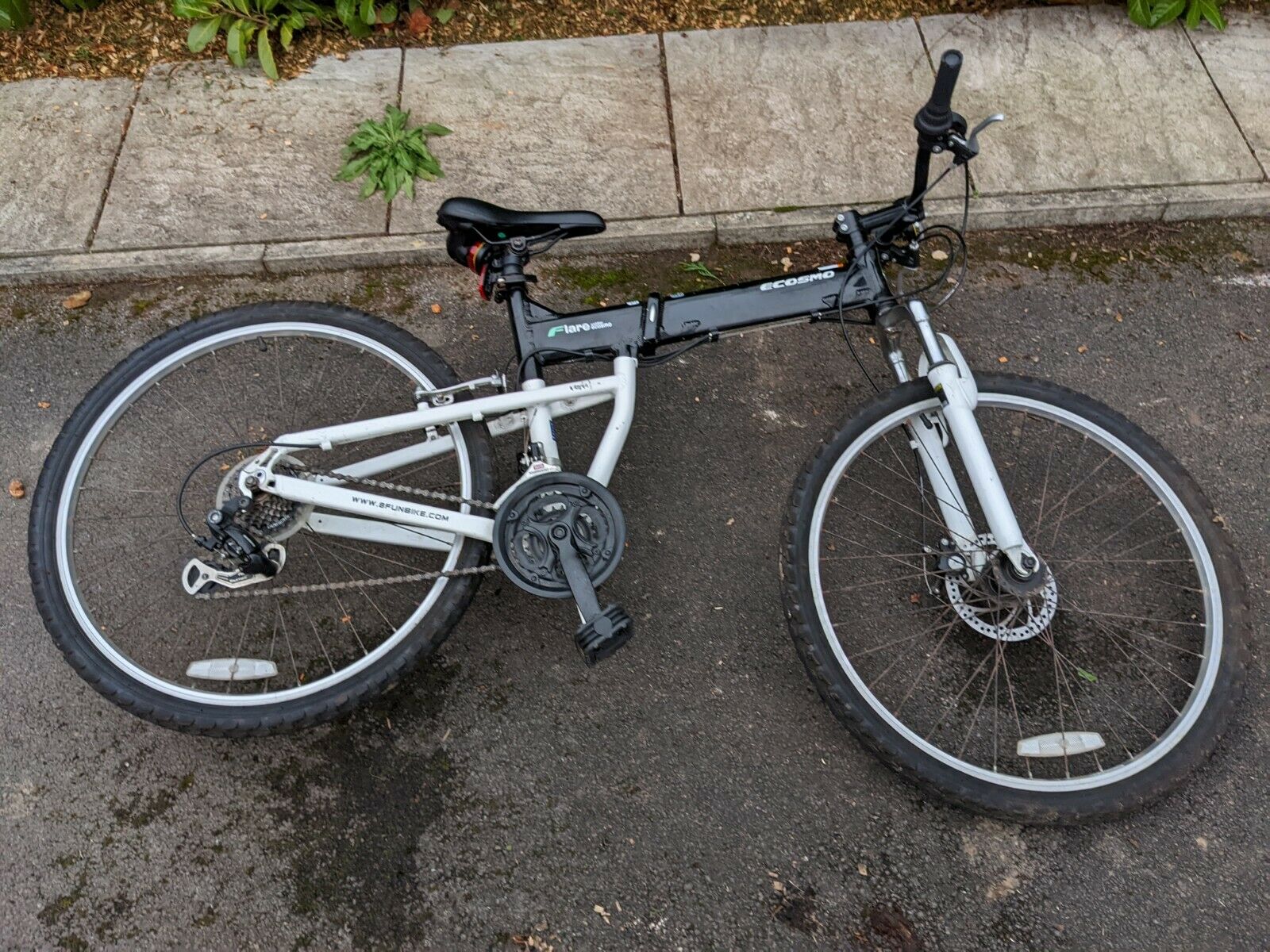 Ecosmo Soldier Flare Alloy Folding Bicycle 20" - White - Folding Bikes 4U