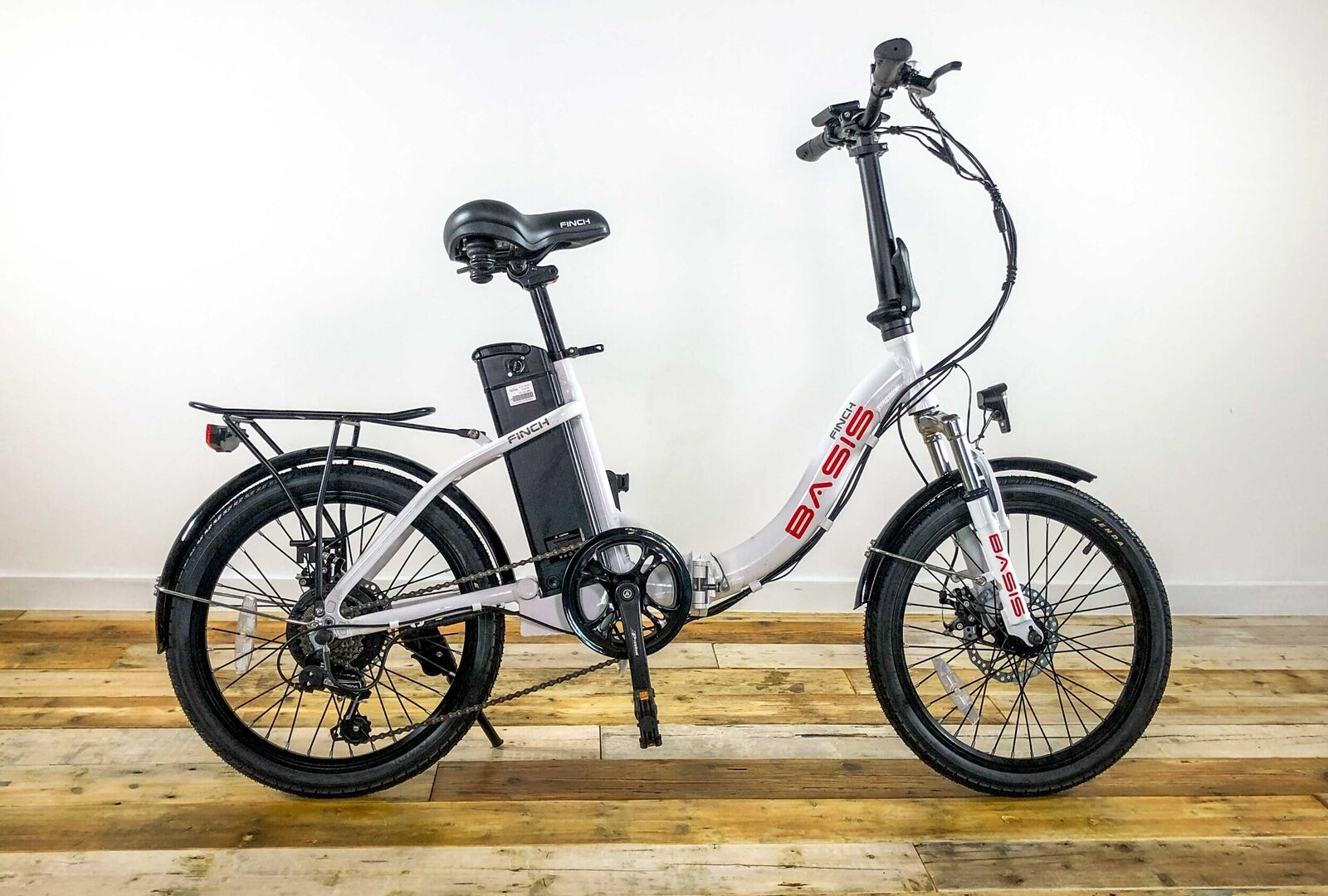 Electric Bike Basis Finch GT Folding e-bike White 250W - Folding Bikes 4U