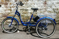 Electric Tricycle, 24", Folding Frame, Scout E-Trike, Blue **Collection Only** - Folding Bikes 4U