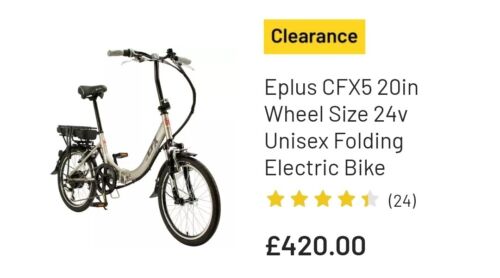 Eplus CFX5 20in Wheel Size Unisex Folding Bike472/9693 - Folding Bikes 4U