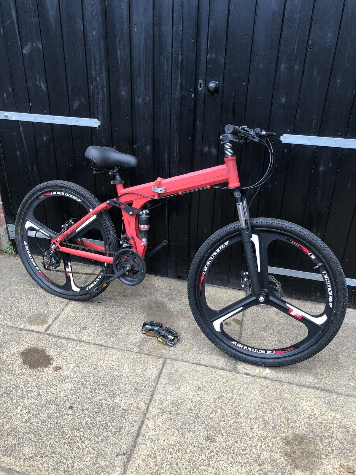 Feng Yun Folding Mountain Bike, 26" Disc Break Wheels, 7 Speed - Folding Bikes 4U