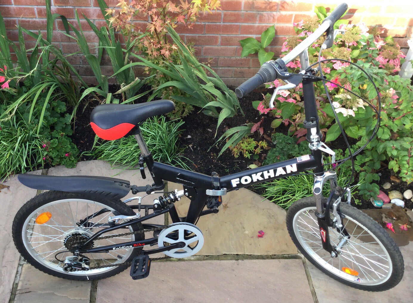 Fokhan Sport Six Speed Unisex Adult Folding Bike Black With Carry Bag - Folding Bikes 4U