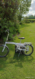 Indigo Flip 7 folding bike white very nice condition campervan  - Folding Bikes 4U