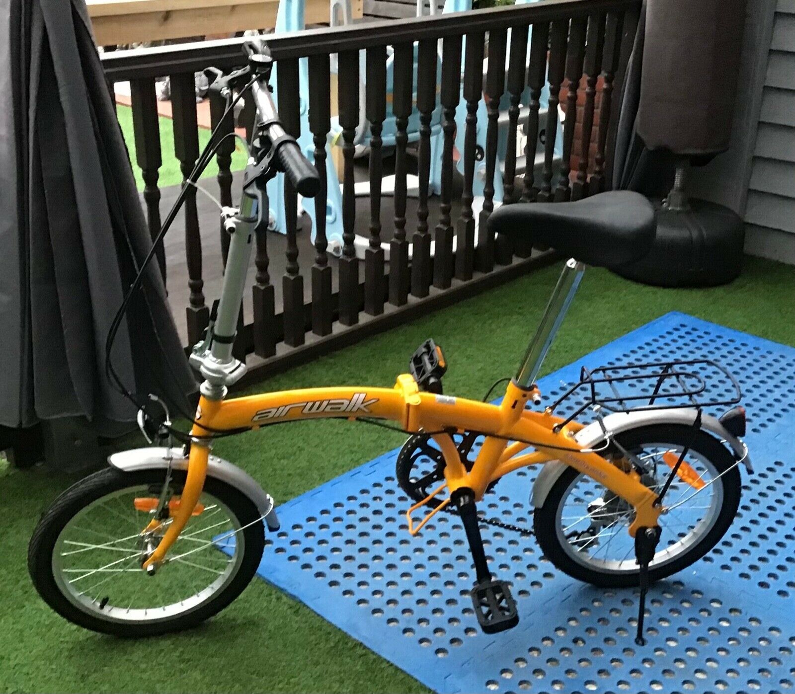 NEW - ORANGE - AIRWALK - 16 INCH - FOLDING BIKE - Folding Bikes 4U