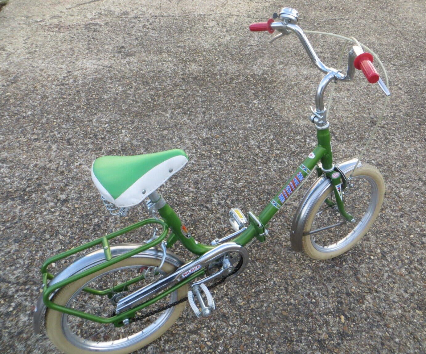 Orig.Italian WILBER BERWIL  1970"S Made 7- 9Yrs Girls Green Folding Style Cycle - Folding Bikes 4U