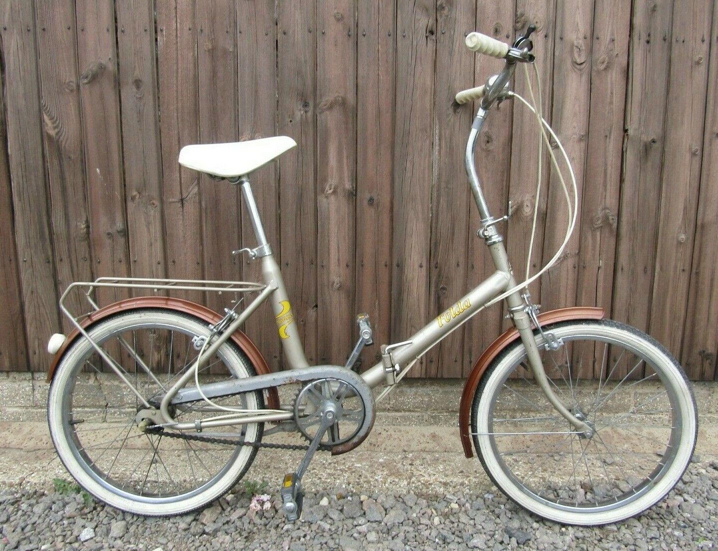 Phillips Folda 1982 Folding Bike Folder Bicycle Gold 3 Speed Gears Commuter Cycl - Folding Bikes 4U