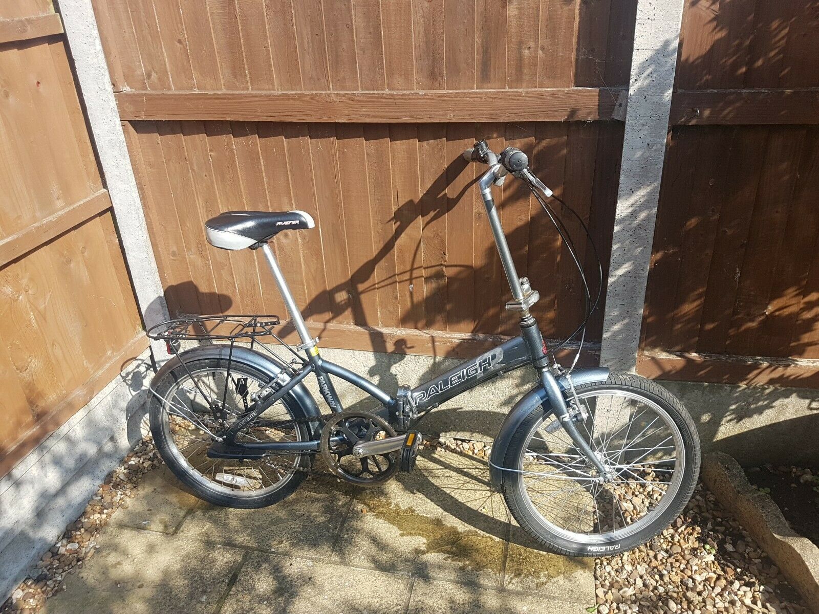 Raleigh Parkway lite folding bicycle 20" grey 3 speed full working order - Folding Bikes 4U