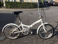SAXON Folding Bike Fold Up Bicycle 6 Speed Gears Leisure Folder White - Folding Bikes 4U