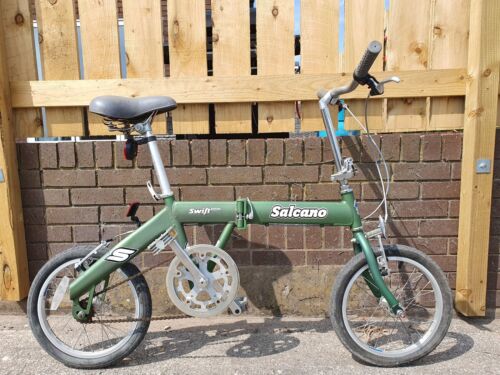 Salcano Swift Folder Folding Bike, Green, 11" Frame, 16" Wheels, Alloy Frame, GC - Folding Bikes 4U