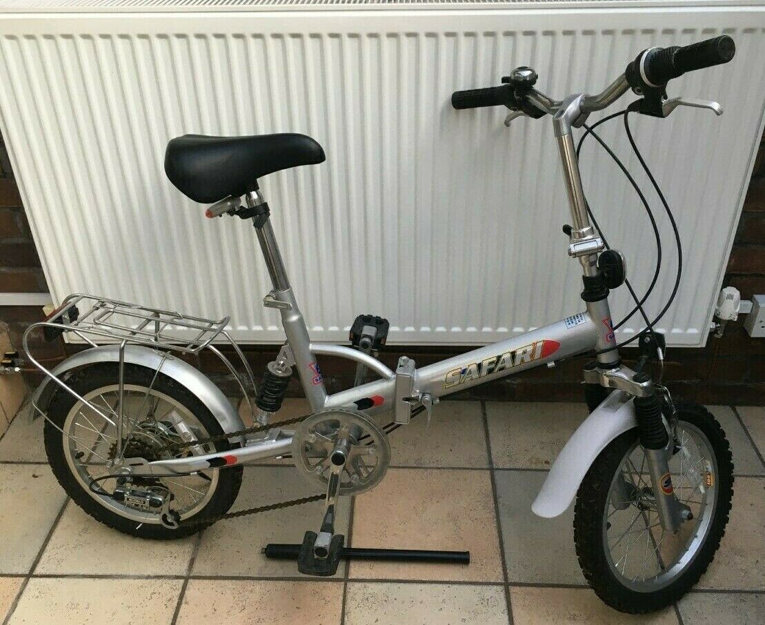 Saxon SAFARI Folding Bike 16" Wheels, 5 Speed, Kickstand, Bell - Folding Bikes 4U