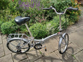 Silver proteam folding bike 16” Wheels 6 Speed Gears + Rear Rack and Stand NEW - Folding Bikes 4U