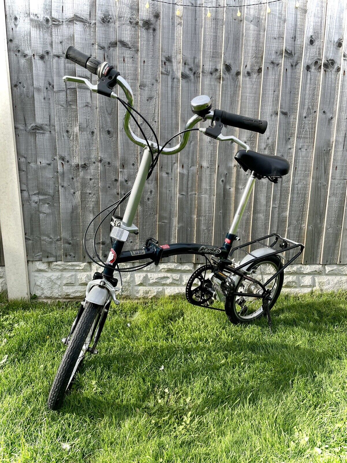 Space Genie Adults Folding Bike Racing Green 6 Gears Suspension Seat 16” Wheels - Folding Bikes 4U