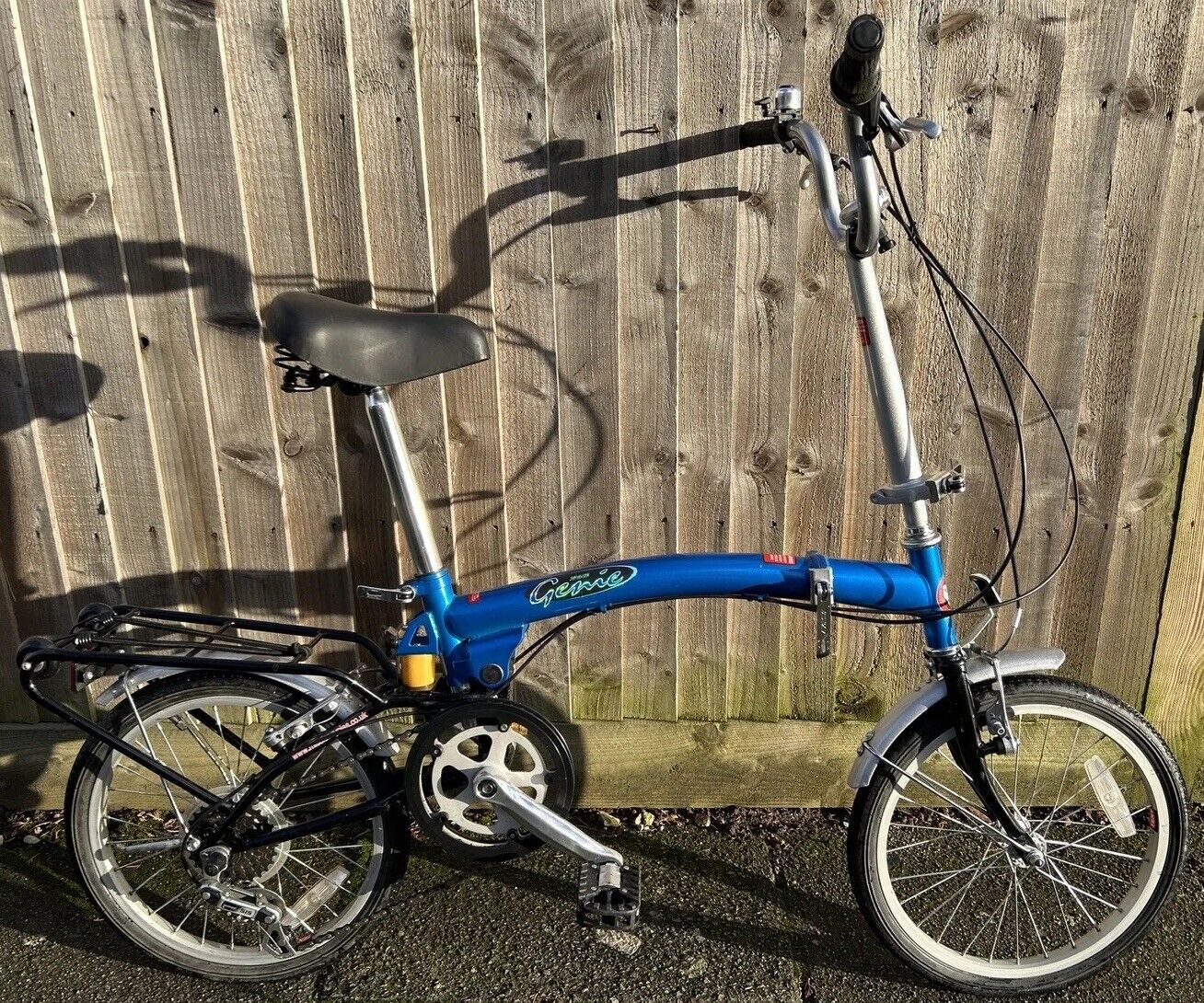Space Genie Folding City Bike 16" Wheels 5 Gears Blue - Folding Bikes 4U