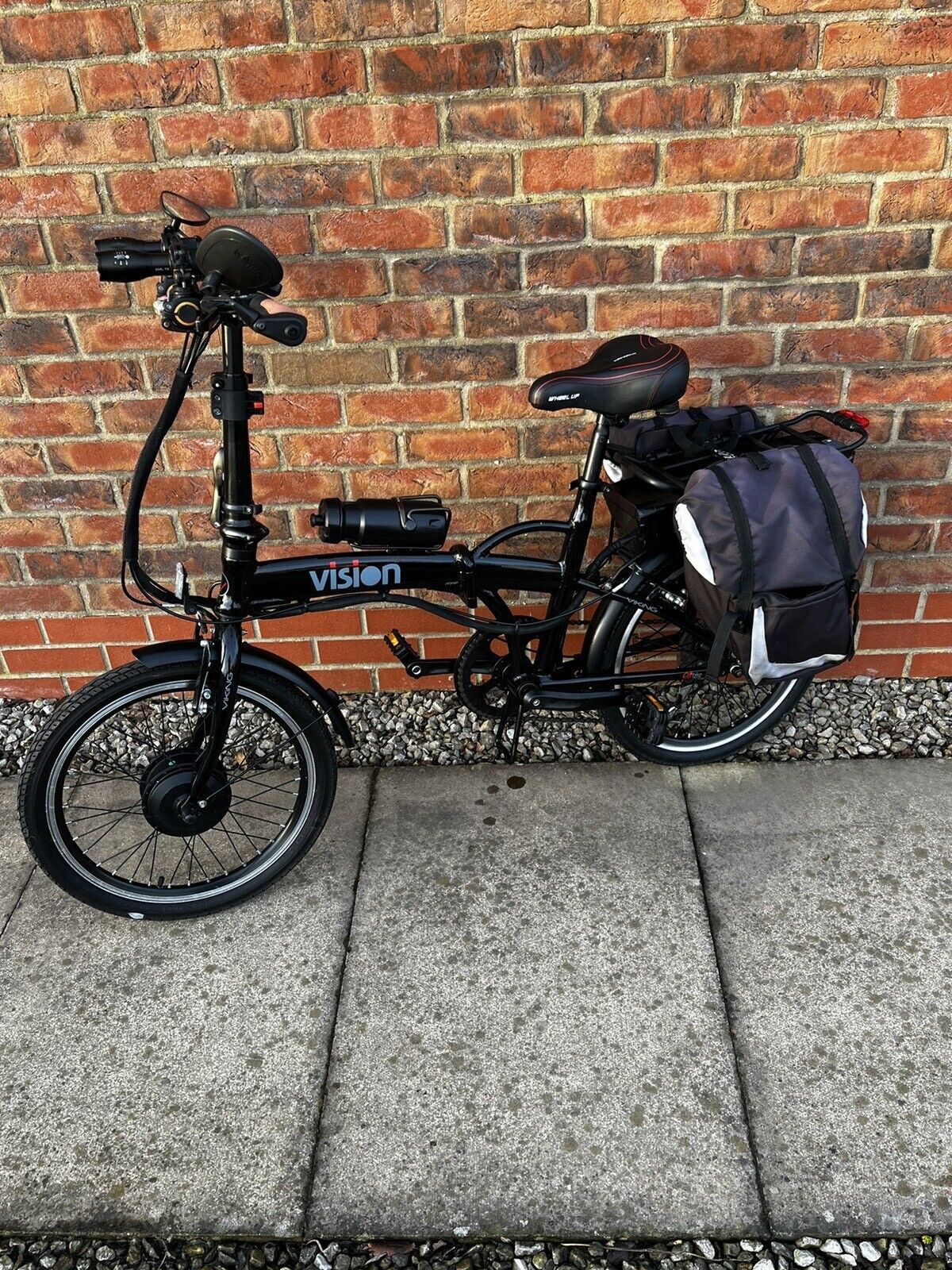 VIKING VISION FOLDING E - BIKE 6 SPEED BLACK WITH EXTRAS 20" WHEELS - Folding Bikes 4U