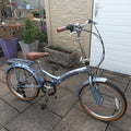Viking Easystreet 20" Unisex Light  Blue Metallic  Folding Bicycle, Bike.  - Folding Bikes 4U