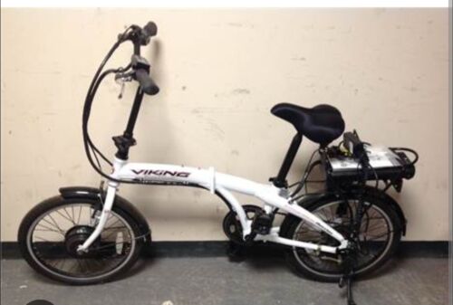 Viking Harrier Eco Assist E-Bike 20" Folding Bike - White - Folding Bikes 4U