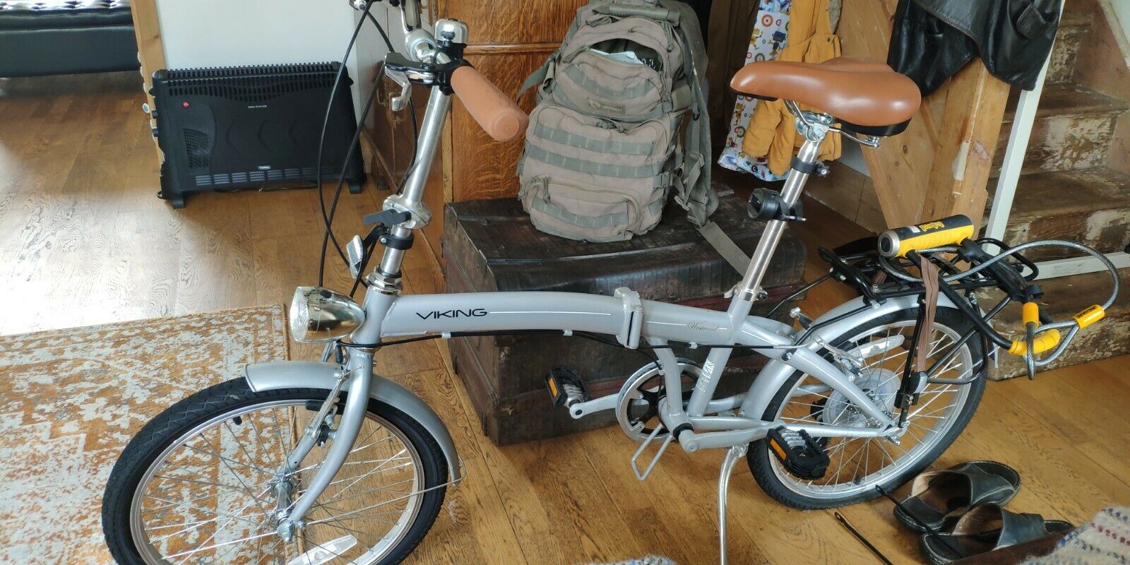 Viking Westwood 20" 6-Speed Folding Bike - Silver - Folding Bikes 4U