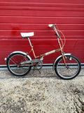 Vintage Pannonia Mayfair Folding Bike In White, 3 speed, Collectable Retro Cycle - Folding Bikes 4U