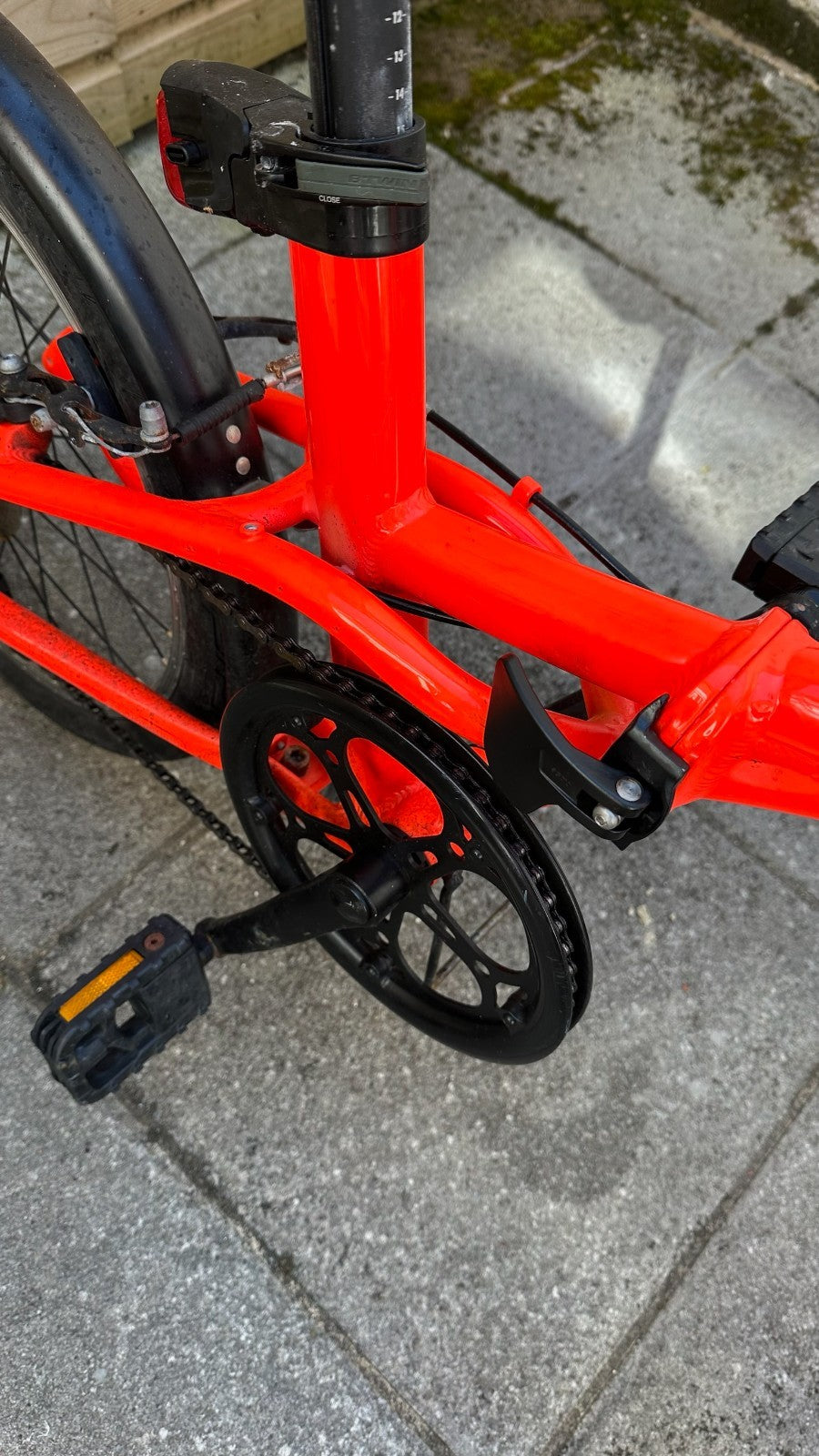 Red Oxylane Folding Bicycle 6-Speed