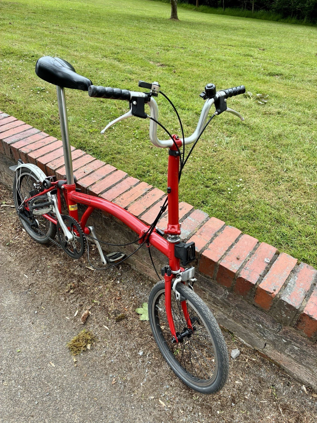 Brompton Folding Bike 3 Speed Red – Bag Block – Rickmansworth