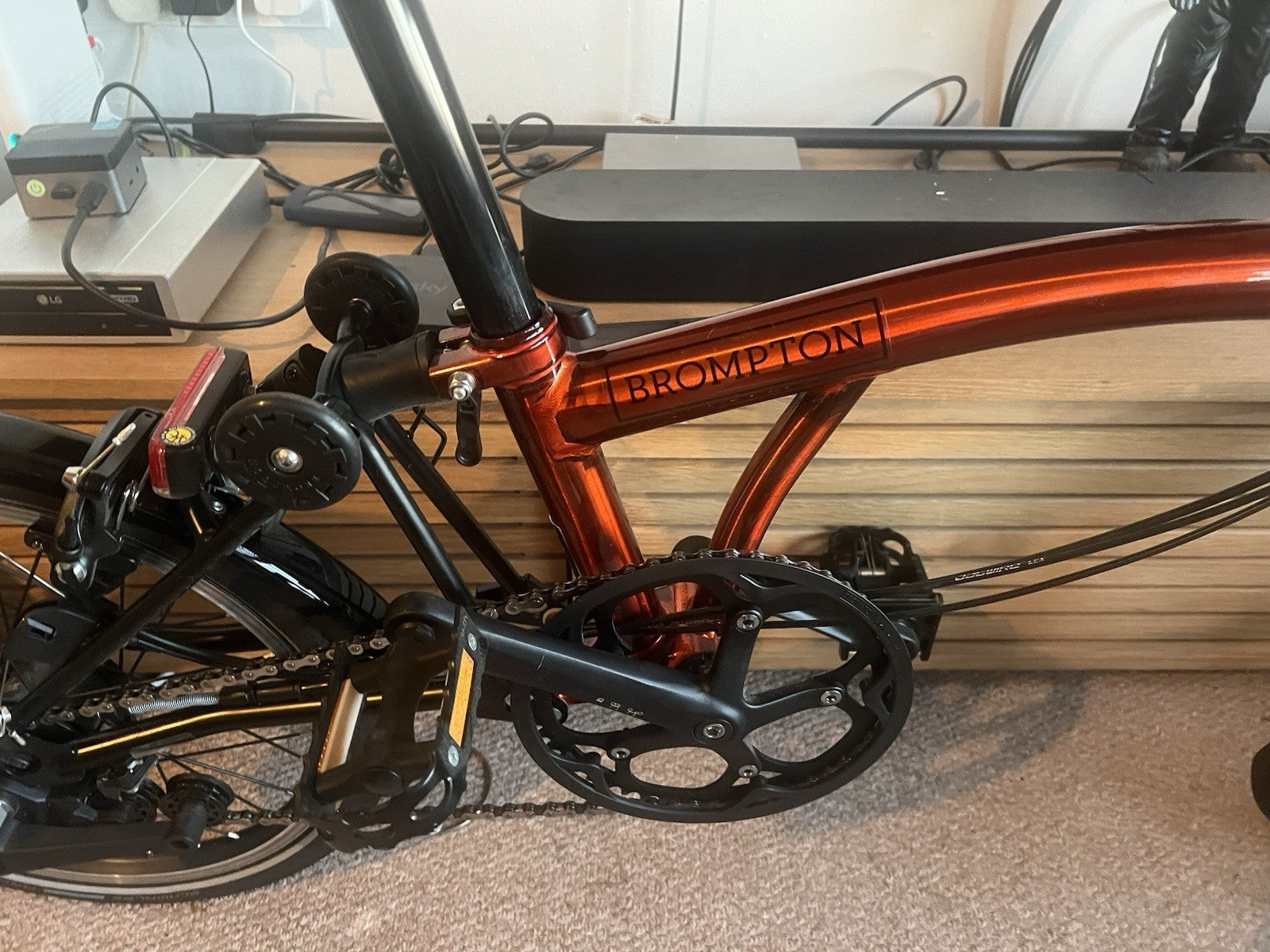 Brompton Flame Lacquer. Black Edition. 6 Speed. C line.