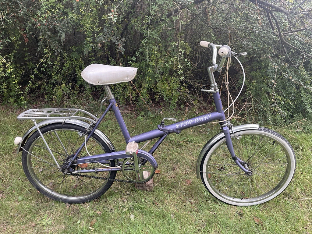 Raleigh Stowaway 1976 Folding Bike Purple Sturmey Archer Desirable Brooks Saddle
