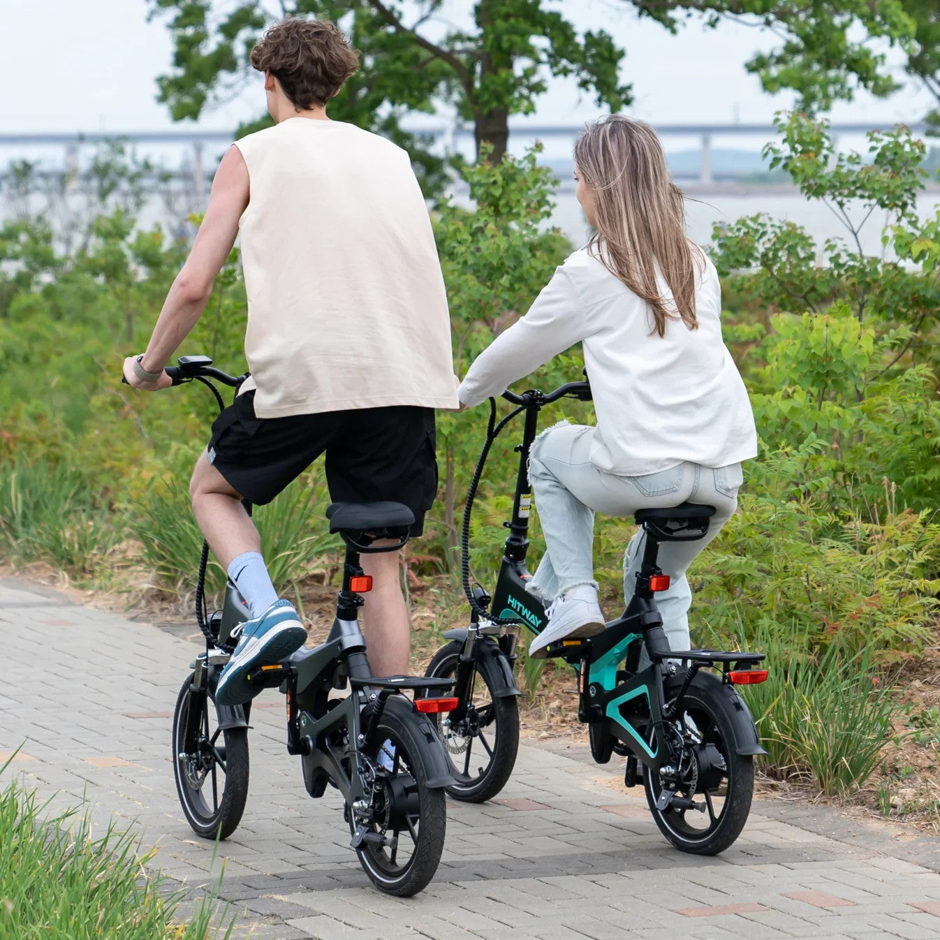 HITWAY BK2  Folding Bike, 16-inch Wheels, Black