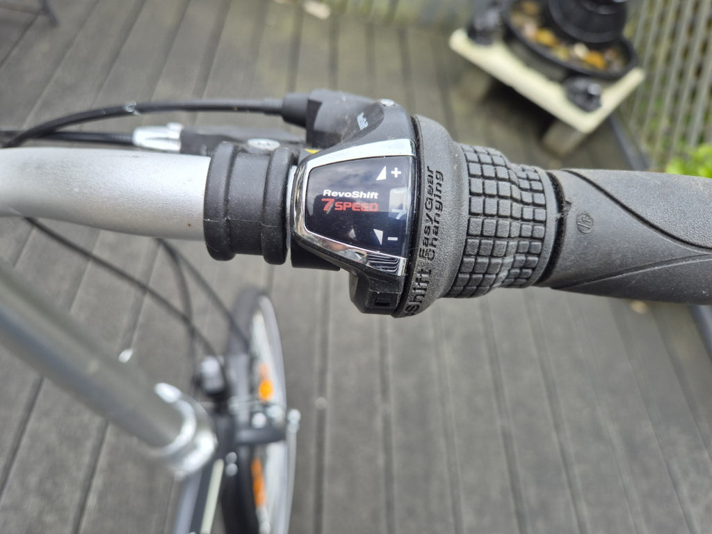 ORUS 20in Folding Bike Grey 7-Speed Grip Shifter V-Brakes Rear Rack