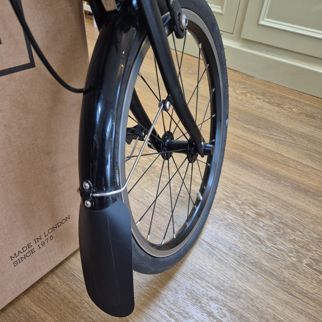 Brompton P Line 4 Speed Titanium Folding Bike Silver Black
