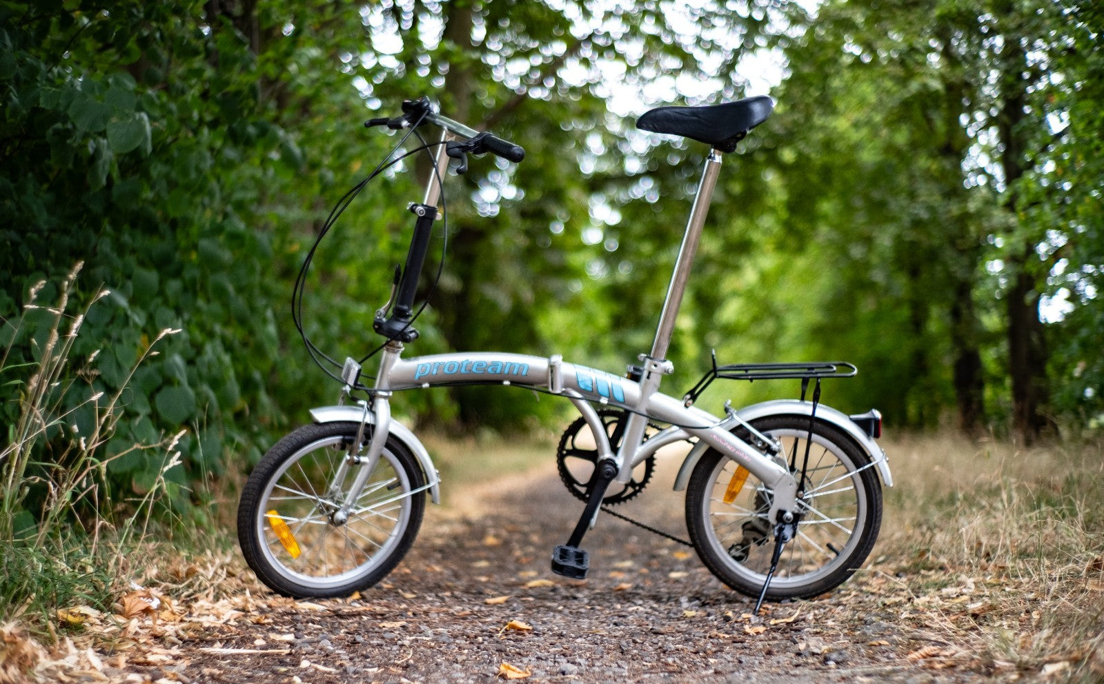 Proteam Folding Bike   6 shimano  gears  16' wheels' bicycle  fold up v-brakes